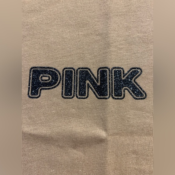 VS Pink Mocha Latte NEW RELEASE Tropical Campus Tee & Cotton Biker Shorts SET - Picture 12 of 14